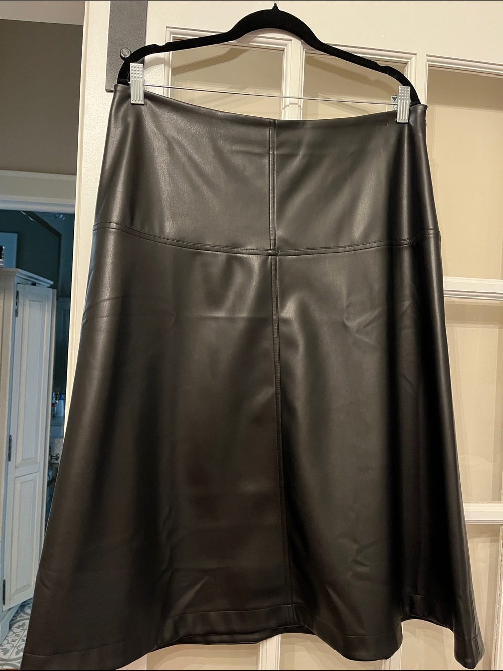 Modern Citizen Faux Leather Harley Petite Skirt in Black (retails for $218)